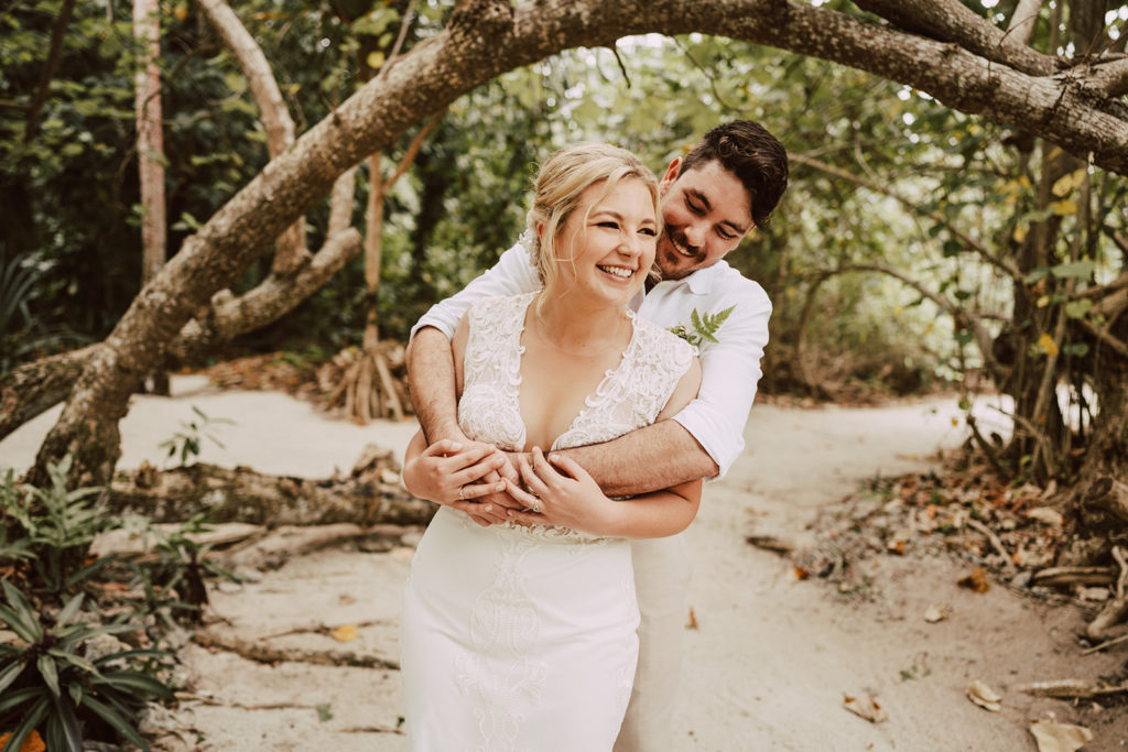 Newlyweds portraits taken around Erakor Island